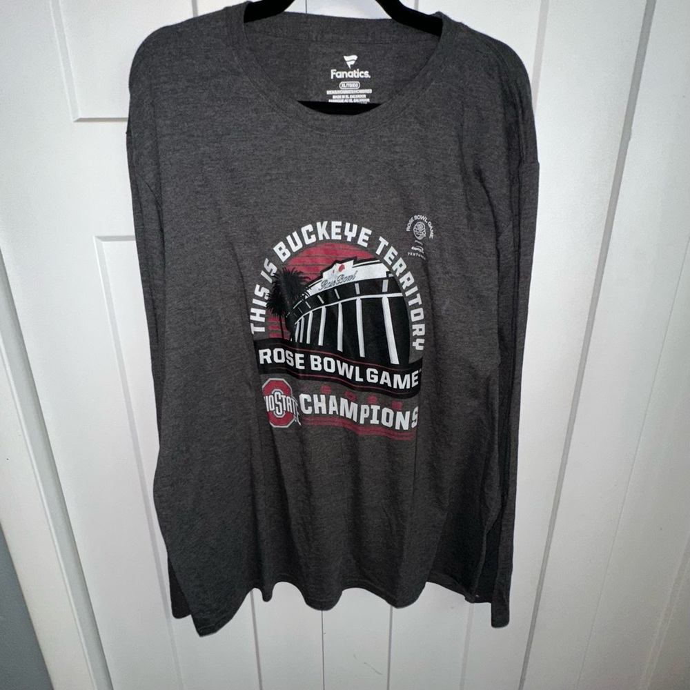 Fanatics Dark Gray Ohio State Rose Bowl Champions Long Sleeve Shirt